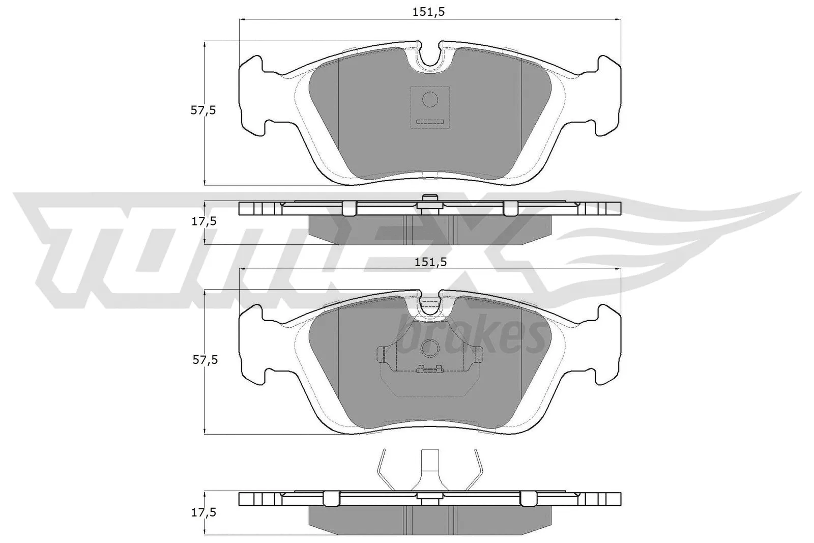 Kit de plaquettes de frein, frein à disque TOMEX Brakes TX 12-05