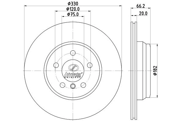 Disque de frein SCHNIEDER AUTOTECH BMS55.00369
