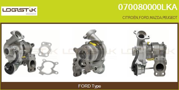 Turbocompresseur, suralimentation LGK 070080000LKA