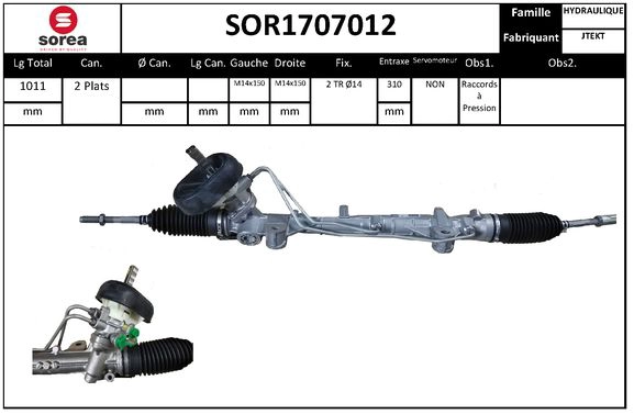 Crémaillère de direction SERA SOR1707012