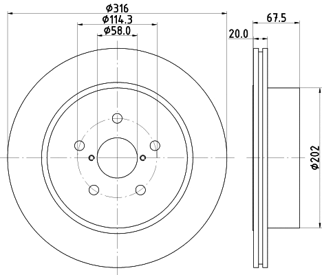 Disque de frein MINTEX MDC2554