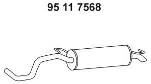 Silencieux arrière EBERSPÄCHER 95 11 7568