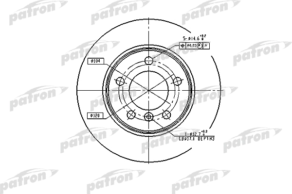 Disque de frein PATRON PBD1539