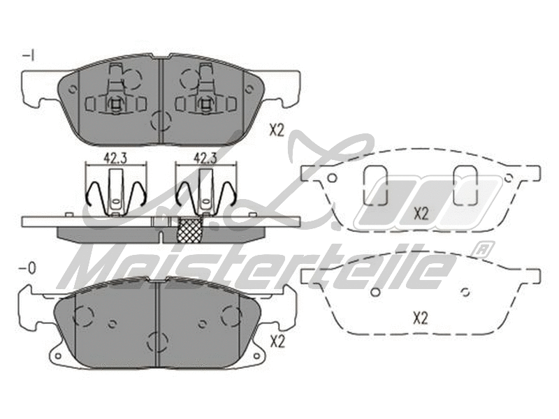 Kit de plaquettes de frein, frein à disque A.Z. Meisterteile AZMT-44-022-2619