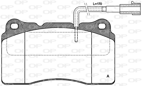 Kit de plaquettes de frein, frein à disque OPEN PARTS BPA0666.22