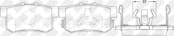 Kit de plaquettes de frein, frein à disque NiBK PN8807