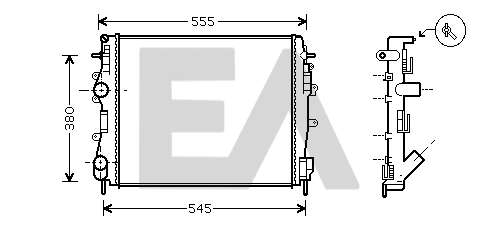 Radiateur, refroidissement du moteur EACLIMA 31R60140