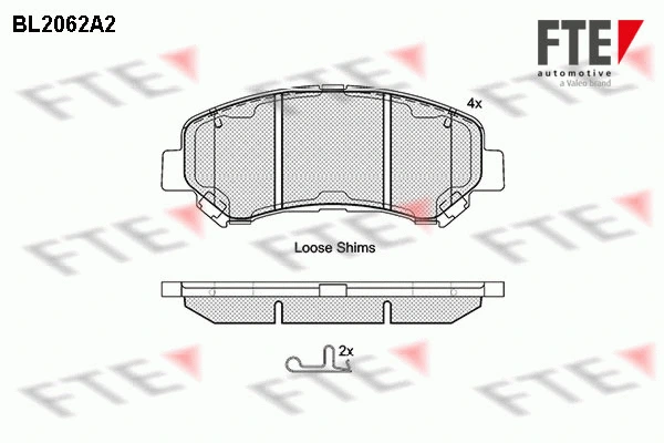 Kit de plaquettes de frein, frein à disque FTE 9010645
