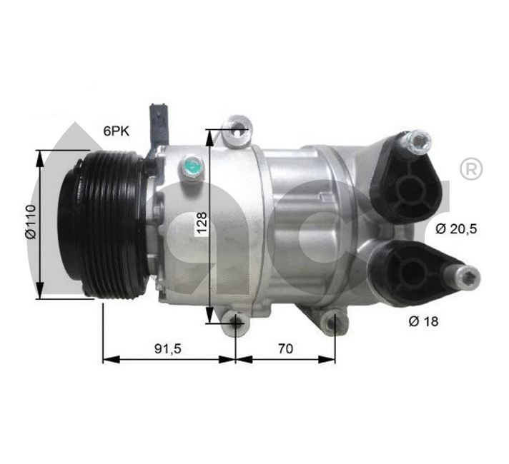 Compresseur, climatisation ACR 135144