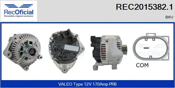 Alternateur RECOFICIAL REC2015382.1
