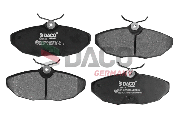 Kit de plaquettes de frein, frein à disque DACO Germany 321511