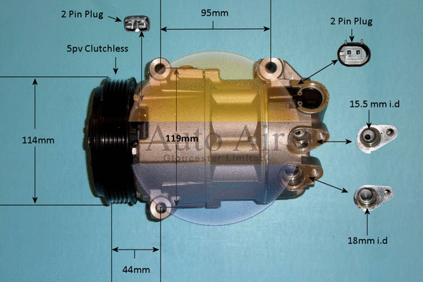 Compresseur, climatisation AUTO AIR GLOUCESTER 14-2069P