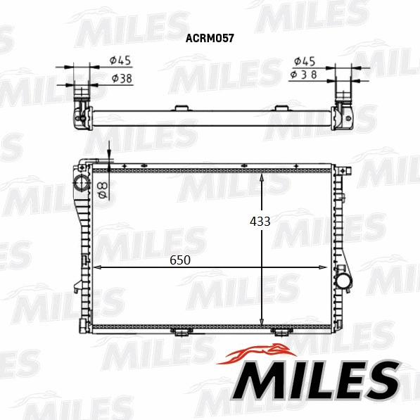 Radiateur, refroidissement du moteur MILES ACRM057