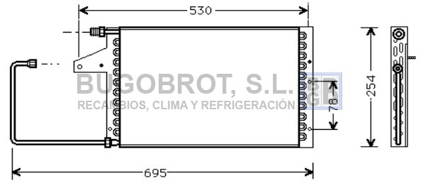 Condenseur, climatisation BUGOBROT 62-CN5098