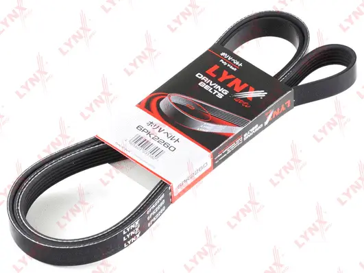 Courroie trapézoïdale à nervures LYNXAUTO 6PK2260