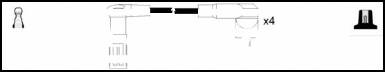 Kit de câbles d'allumage LEMARK HOES681