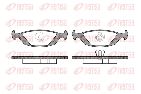 Kit de plaquettes de frein, frein à disque REMSA 0155.20