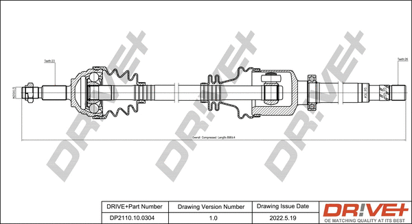 Arbre de transmission Dr!ve+ DP2110.10.0304