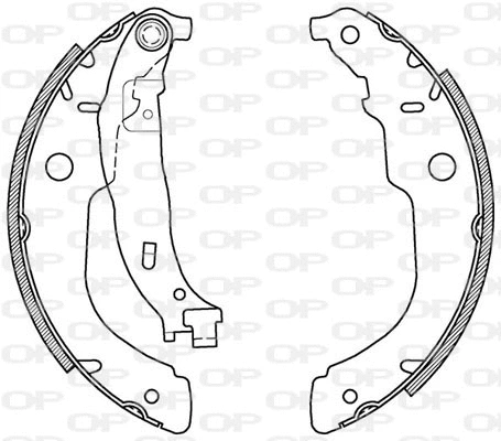 Jeu de mâchoires de frein OPEN PARTS BSA2119.00