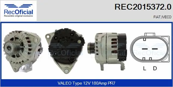 Alternateur RECOFICIAL REC2015372.0