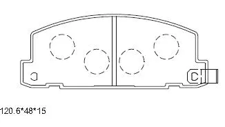 Kit de plaquettes de frein, frein à disque ASIMCO KD4726