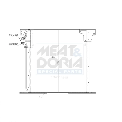 Condenseur, climatisation MEAT & DORIA 991245