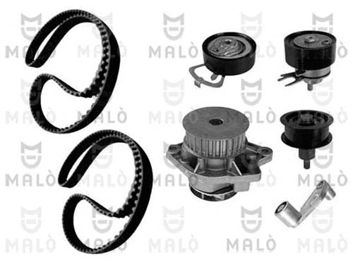 Pompe à eau + kit de courroie crantée AKRON-MALÒ 1555049