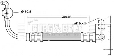 Flexible de frein BORG & BECK BBH6809