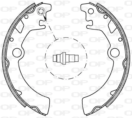 Jeu de mâchoires de frein OPEN PARTS BSA2054.00