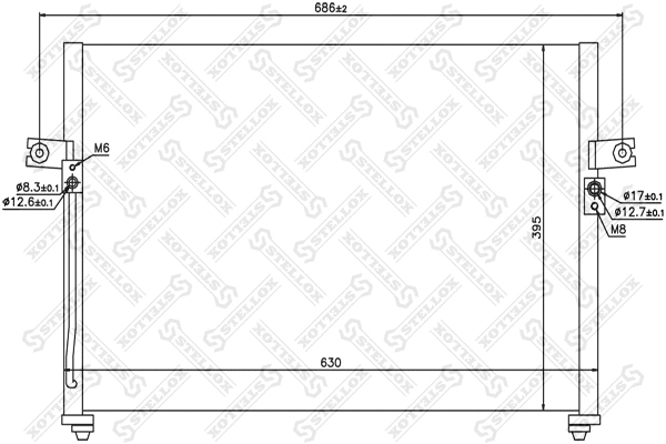 Condenseur, climatisation STELLOX 10-45437-SX