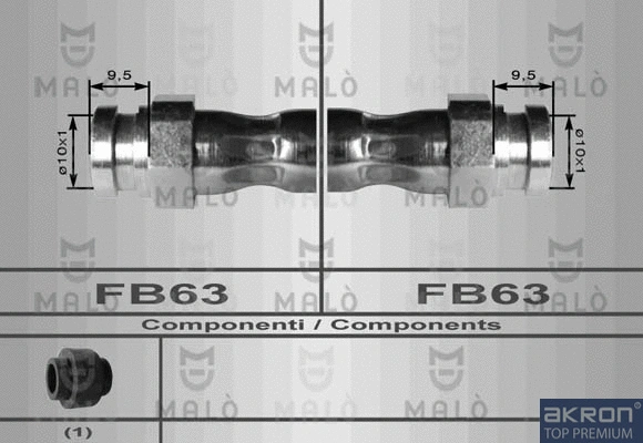 Flexible de frein AKRON-MALÒ 80038
