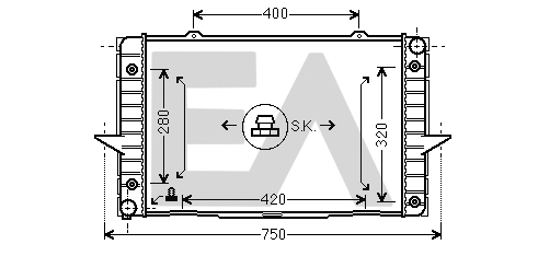 Radiateur, refroidissement du moteur EACLIMA 31R78028