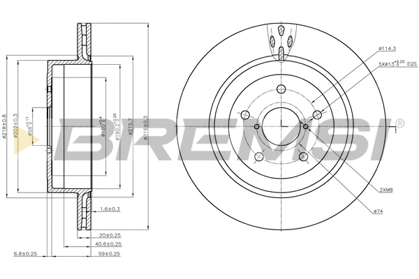 Disque de frein BREMSI CD7751V