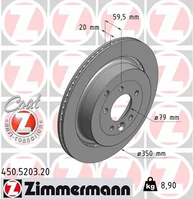 Disque de frein ZIMMERMANN 450.5203.20