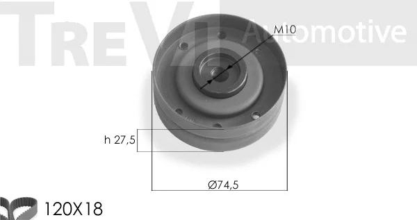 Kit de courroie crantée TREVI AUTOMOTIVE KD1102