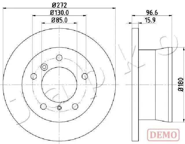 Disque de frein JAPKO 610526C