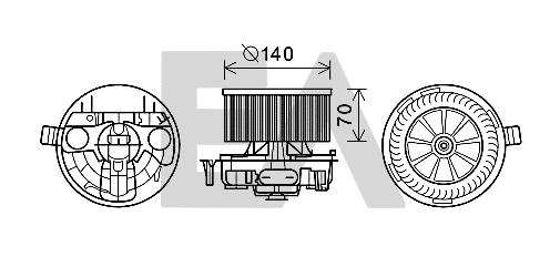 Moteur électrique, pulseur d'air habitacle EACLIMA 42A60003