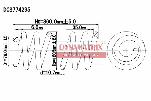 Ressort de suspension DYNAMATRIX DCS774295