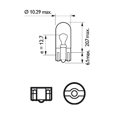 Ampoule, feu d'encombrement/de position PHILIPS 13961B2