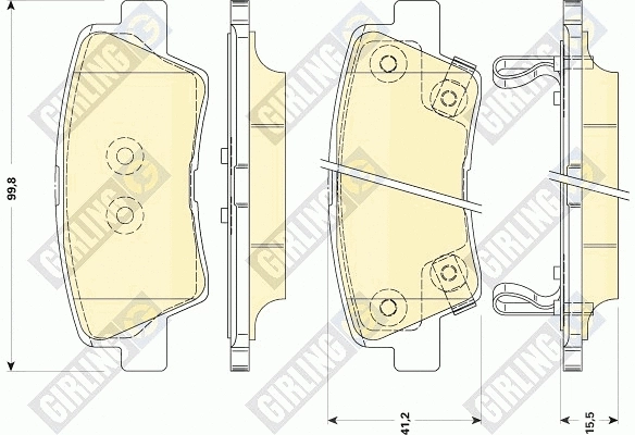 Kit de plaquettes de frein, frein à disque GIRLING 6134949