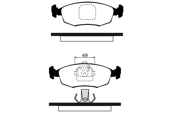 Kit de plaquettes de frein, frein à disque Technika 01291