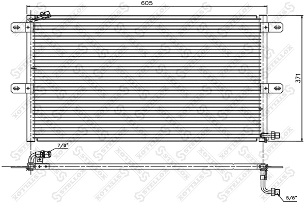 Condenseur, climatisation STELLOX 10-45215-SX