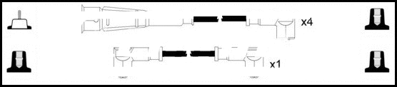 Kit de câbles d'allumage LEMARK HOES802