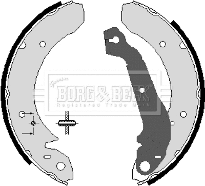 Jeu de mâchoires de frein BORG & BECK BBS6053