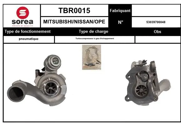 Turbocompresseur, suralimentation EAI TBR0015