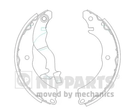Jeu de mâchoires de frein NIPPARTS J3505038