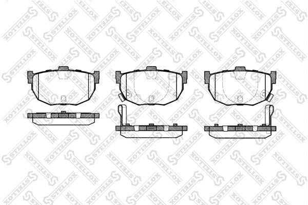 Kit de plaquettes de frein, frein à disque STELLOX 305 022-SX