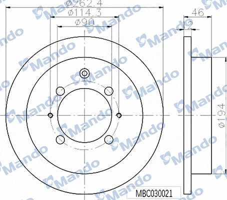 Disque de frein MANDO MBC030021