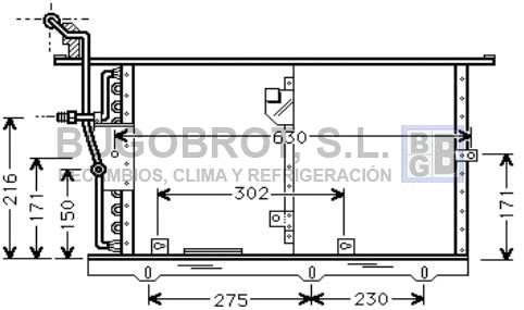 Condenseur, climatisation BUGOBROT 62-MS5244