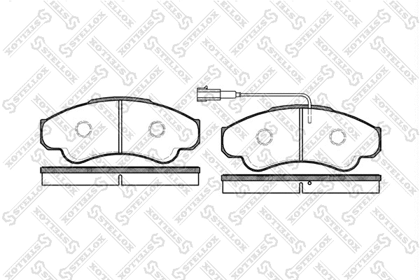 Kit de plaquettes de frein, frein à disque STELLOX 971 001-SX